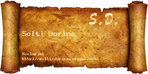 Solti Dorina névjegykártya