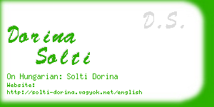 dorina solti business card